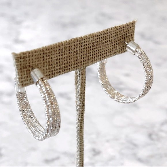 Summer__House Jewelry - Vintage  Silver Braided Hoop Earrings